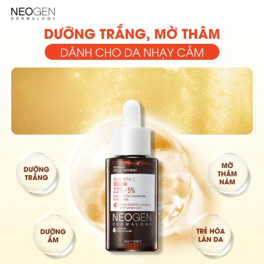 Siêu Tinh Chất Mờ Thâm Dưỡng Trắng Vitamin C 22% SAP Neogen Dermalogy Real Vita C Serum 32ml Giá 499k 6 Siêu Tinh Chất Mờ Thâm Dưỡng Trắng Vitamin C 22% SAP Neogen Dermalogy Real Vita C Serum 32ml Giá 499k 6