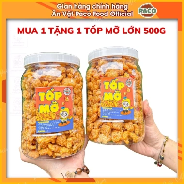 Siêu Tốt Mỡ 1kg mua 1 tặng 1 kèm 500g – Da giòn vị mắm tỏi, thơm ngon, ăn vặt PACO FOOD 399k 2