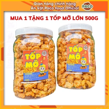 Siêu Tốt Mỡ 1kg mua 1 tặng 1 kèm 500g – Da giòn vị mắm tỏi, thơm ngon, ăn vặt PACO FOOD 399k 5