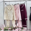 Siêu Xinh Vải Tuyết Nhung Cao Cấp - Bộ Ngủ Dài Tay Hoạ Tiết Chấm Bi Phối Ren, Mềm Mịn Xinh Xắn cho Nữ, Giá 294k