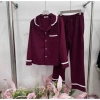Siêu Xinh Vải Tuyết Nhung Cao Cấp - Bộ Ngủ Dài Tay Hoạ Tiết Chấm Bi Phối Ren, Mềm Mịn Xinh Xắn cho Nữ, Giá 294k 9
