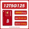 Sim 5G Viettel 12T5G125 500GB/Tháng, 12 Tháng Không Nạp, Đăng Ký Chính Chủ - Giá ưu đãi 1,320,000₫