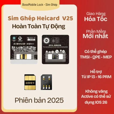 Sim Ghép Cứng HEICARD Đầy Đủ MEP TMSI QPE Hỗ Trợ 5G Dòng 13-16 PRM Giá 159.000