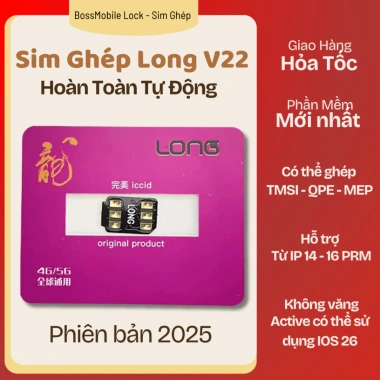Sim Ghép Long v25 cho iPhone 11-16 - 5G ổn định, chức năng đầy đủ, giá 150.000 VND