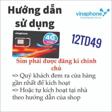 Sim Vina 5G 12TD49 100G 12 tháng - Giá 320.000 VND, tiết kiệm 490k/năm SIMCORE