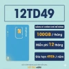 Sim Vina 5G 12TD49 100G/tháng 12 tháng, giá 900k (giá gốc 1,152,000) - Gia hạn 490k/năm, sim hà vân