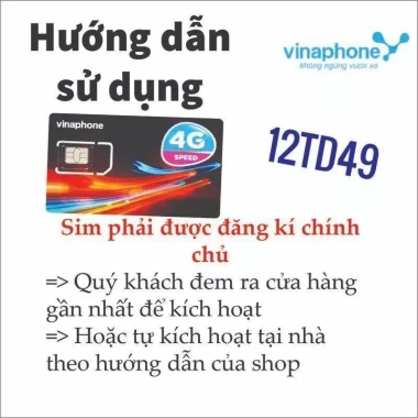 Sim Vina 5G 12TD49 100G/tháng 12 tháng, giá 900k (giá gốc 1,152,000) - Gia hạn 490k/năm, sim hà vân 4 Sim Vina 5G 12TD49 100G/tháng 12 tháng, giá 900k (giá gốc 1,152,000) - Gia hạn 490k/năm, sim hà vân 4