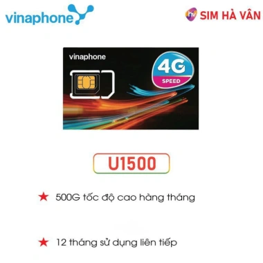 Sim Vina U1.500 5G 12 tháng 500GB/tháng không nghe gọi, eSIM, dùng ngay - 960k 5 Sim Vina U1.500 5G 12 tháng 500GB/tháng không nghe gọi, eSIM, dùng ngay - 960k 5