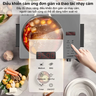 SIMMO Bếp Gốm Hồng Ngoại Cảm Ứng Đa Chức Năng 3.500W Thế Hệ 9 Không Kén Nồi - Nâng Cập Hoàn Toàn 5
