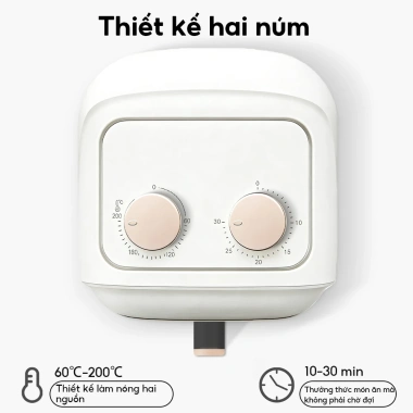 Simmo Nồi chiên không dầu 4.2L 1.200W công nghệ 360 chiên giảm 90% chất béo - Giá chỉ 479.000 VND