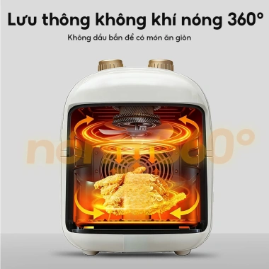 Simmo Nồi chiên không dầu 4.2L 1.200W công nghệ 360 chiên giảm 90% chất béo - Giá chỉ 479.000 VND