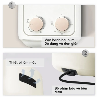 Simmo Nồi chiên không dầu 4.2L 1.200W công nghệ 360 chiên giảm 90% chất béo - Giá chỉ 479.000 VND