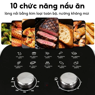 Simmo Nồi Chiên Không Dầu 8L Công Nghệ 360°, Giảm 90% Chất Béo, Giá 579.000₫ 3 Simmo Nồi Chiên Không Dầu 8L Công Nghệ 360°, Giảm 90% Chất Béo, Giá 579.000₫ 3