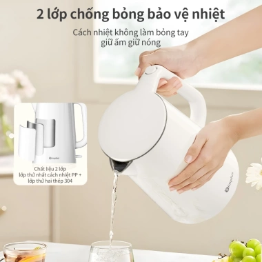 Simplus Ấm Đun Nước Dung Tích 1.7L 1.500W 2 lớp chống bỏng DRSH007 - Bảo hành 1 năm, đổi 1:1, chỉ 379.000₫ 6