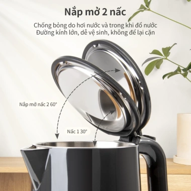 Simplus Ấm Đun Nước Dung Tích 1.7L 1.500W 2 lớp chống bỏng DRSH007 - Bảo hành 1 năm, đổi 1:1, chỉ 379.000₫ 7