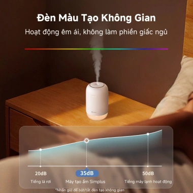 Simplus JASH005 Máy Tạo Ẩm Không Dây Dung Tích 250mL, Sạc Type‑C, Dùng Trên Xe và Bàn Làm Việc, Thời Gian Hoạt Động 14h