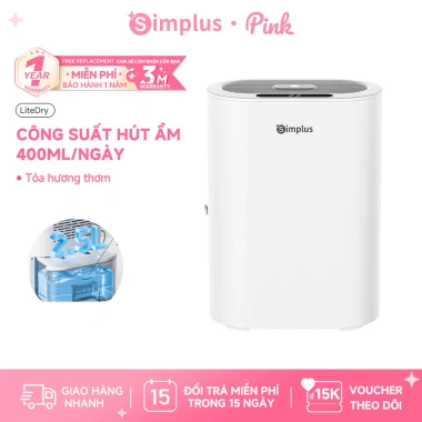 Simplus Máy hút ẩm 400mL/ngày - Tiết kiệm, Chống ồn, Cho gia đình & văn phòng, 1.089.000