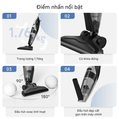 Simplus Máy Hút Bụi Cầm Tay Có Dây 18.000Pa XCQH014 Bảo Hành 1 Năm Giá 569.000đ