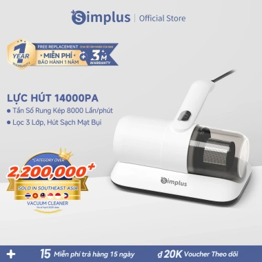Simplus Máy Hút Bụi Giường Nệm 14.000Pa CMYH004 - Lực Hút Mạnh, Bảo Hành 1 Năm, Đổi 1, Giá 669.000₫