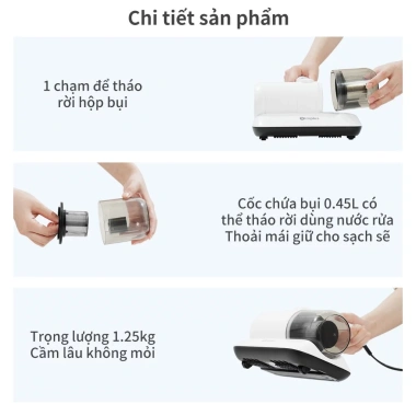 Simplus Máy Hút Bụi Giường Nệm 14.000Pa CMYH004 - Lực Hút Mạnh, Bảo Hành 1 Năm, Đổi 1, Giá 669.000₫ 9