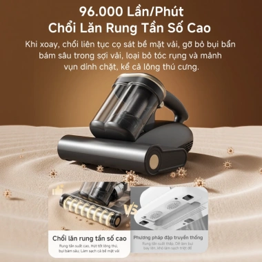 Simplus máy hút bụi giường nệm CMYH007GY 2 cốc UV 18.000Pa 96k vòng/phút sấy khô HEPA F9 hương thơm - 1.189.000 VND