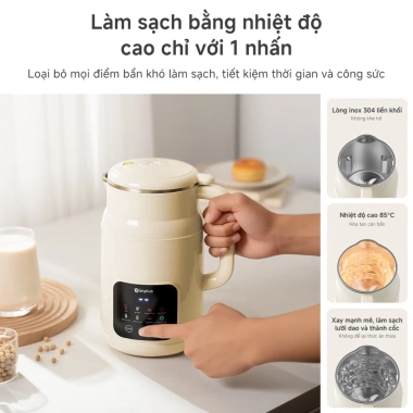 Simplus Máy làm sữa hạt 1.000ml Đa năng Xay sinh tố, nước ép, súp bí đỏ, nóng giữ ấm - 899.000₫ 9