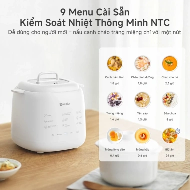 Simplus Nồi Nấu Chậm 1L Nấu Cháo, Chưng Yến, Cách Thuỷ - Bảo Hành 1 Năm, Đổi 1 469.000đ