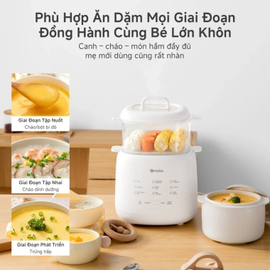 Simplus Nồi Nấu Chậm 1L Nấu Cháo, Chưng Yến, Cách Thuỷ - Bảo Hành 1 Năm, Đổi 1 469.000đ