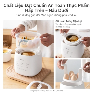 Simplus Nồi Nấu Chậm 1L Nấu Cháo, Chưng Yến, Cách Thuỷ - Bảo Hành 1 Năm, Đổi 1 469.000đ 9 Simplus Nồi Nấu Chậm 1L Nấu Cháo, Chưng Yến, Cách Thuỷ - Bảo Hành 1 Năm, Đổi 1 469.000đ 9