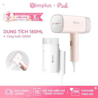 Simplus Pink Bàn là hơi nước cầm tay 180ml 1.200W gấp gọn GTJH020 - Bảo hành 1 năm 1 đổi 1 - Giá ưu đãi 441.900 VND Simplus Pink Bàn là hơi nước cầm tay 180ml 1.200W gấp gọn GTJH020 - Bảo hành 1 năm 1 đổi 1 - Giá ưu đãi 441.900 VND