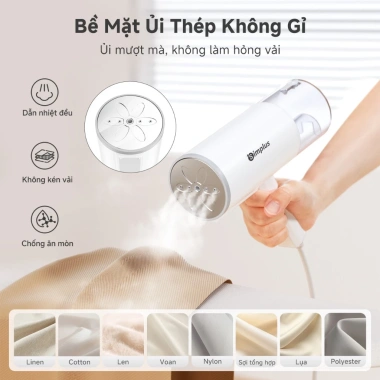 Simplus Pink Bàn Là Hơi Nước Cầm Tay 210ml Gập Gọn Du Lịch - Bảo Hành 1 Năm, Đổi 1