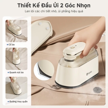 Simplus Pink Bàn ủi hơi nước 1.000W GTJH022 - Tay cầm xoay 180, bề mặt chống dính, nhẹ, di động, giá 500.900 VND