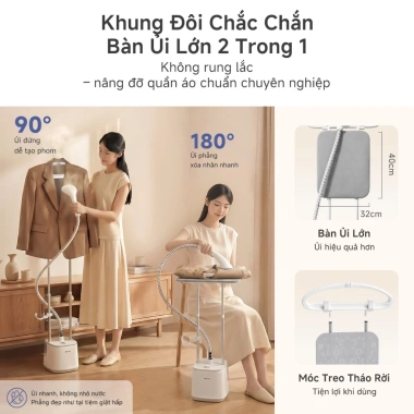 Simplus Pink Bàn ủi hơi nước đứng 1.9L 2 trong 1 - Bảo hành 1 năm 1 đổi 1 5