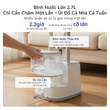 Simplus Pink Bàn ủi hơi nước đứng 1.9L 2 trong 1 - Bảo hành 1 năm 1 đổi 1 6