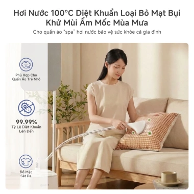 Simplus Pink Bàn ủi hơi nước đứng 1.9L 2 trong 1 - Bảo hành 1 năm 1 đổi 1 9