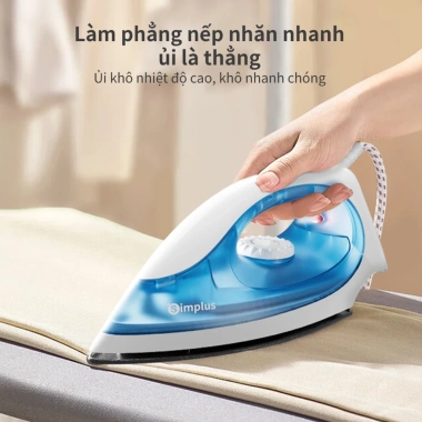 Simplus Pink Bàn ủi khô 1.000W - Nhanh nóng, bảo vệ quá nhiệt, GTJH005, Bảo hành 1 năm 1 đổi 1 - Giá chỉ 202.900 VND