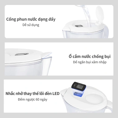 Simplus Pink Bình Lọc Nước Cầm Tay 3.5L LVSH001 Dung Tích Lớn Bảo Hành 1 Năm Đổi 1