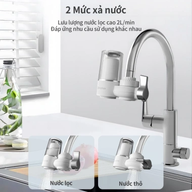 Simplus Pink JSQH005 Máy lọc nước tại vòi 7 tầng lọc, lõi gốm sứ, dễ vệ sinh, giảm 192.900