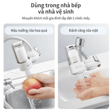 Simplus Pink JSQH005 Máy lọc nước tại vòi 7 tầng lọc, lõi gốm sứ, dễ vệ sinh, giảm 192.900