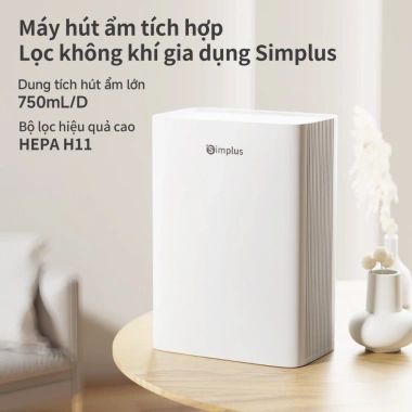 Simplus Pink Máy Hút ẩm & Lọc Không Khí 2-in-1 1.5L, 750ml/ngày - Bảo Hành 1 Năm, Đổi 1, Giá 1.979.000 VND