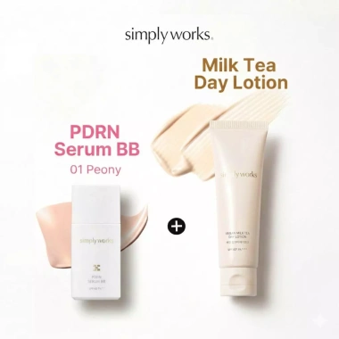 Simplyworks Kem chống nắng Tone Up - Sữa dưỡng ngày trà sữa thuần chay, SPF 50, giảm giá 21% chỉ 694.320₫