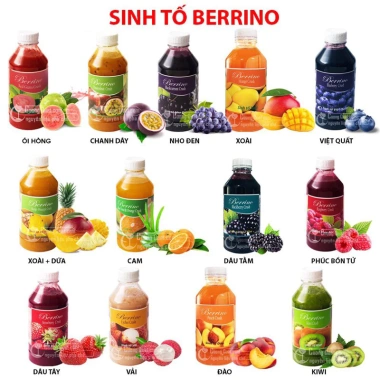 Sinh tố Berrino 1L đủ vị chai kèm Mứt Trái Cây Pha Chế Giá chỉ 137.750 VND 9