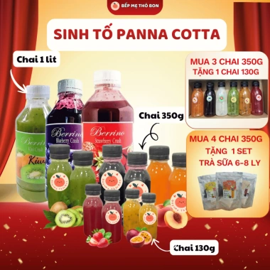 Sinh tố Berrino 350g + 130g – Tặng quà, Sốt Panna Cotta, Sữa Chua Trái Cây, 18.000