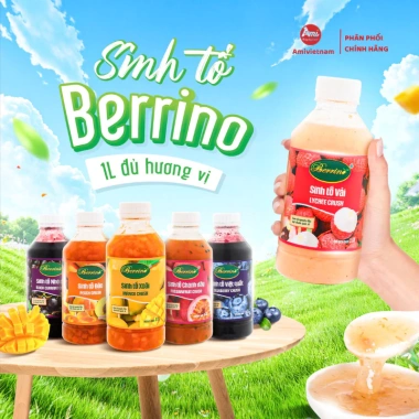 Sinh Tố Trái Cây Berrino 1L Đủ Hương Vị - Dùng Cho Pha Chế Đồ Uống, Giá Khuyến Mãi 138.844 VND
