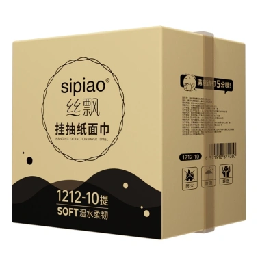 Sipiao Khăn giấy treo mặt siêu mềm 4 lớp - 10 gói 1.000 chiếc, chỉ 144.000₫