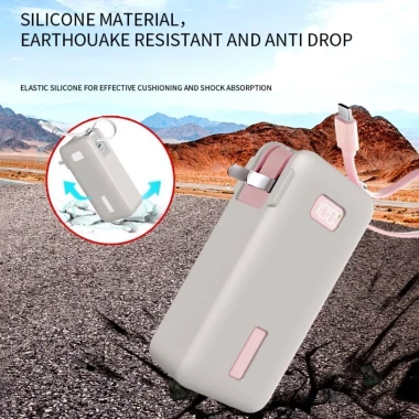 SIRENXI A1.637 - Ốp chống sốc, chống bụi, màu trơn mềm bảo vệ Anker Nano 3 10.000mAh 30W du lịch 5