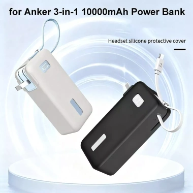 SIRENXI A1.637 - Ốp chống sốc, chống bụi, màu trơn mềm bảo vệ Anker Nano 3 10.000mAh 30W du lịch 7