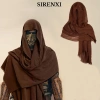 Sirenxi Hood Cướp Biển Trung Cổ Retro Đen/Nâu Nhẹ Unisex Halloween DIY - Bọc Áo Choàng Giá Ưu Đãi 48,924₫