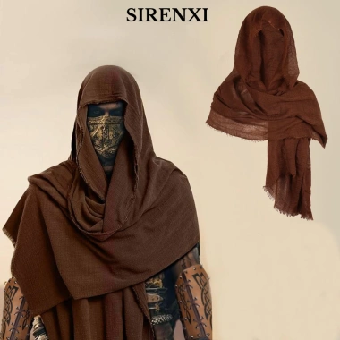 Sirenxi Hood Cướp Biển Trung Cổ Retro Đen/Nâu Nhẹ Unisex Halloween DIY - Bọc Áo Choàng Giá Ưu Đãi 48,924₫