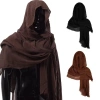 Sirenxi Hood Cướp Biển Trung Cổ Retro Đen/Nâu Nhẹ Unisex Halloween DIY - Bọc Áo Choàng Giá Ưu Đãi 48,924₫ 6